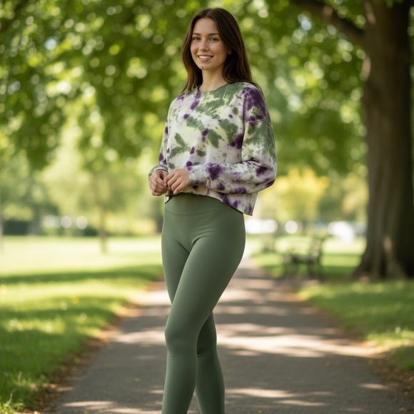 Reflex Tops - Reflex tie‎ dye cropped sweatshirt size L